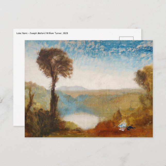 William Turner - Lake Nemi Postcard (Front/Back)