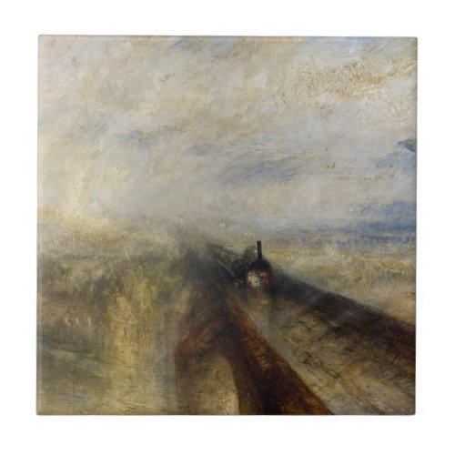 William Turner _ Rain Steam and Speed Ceramic Tile