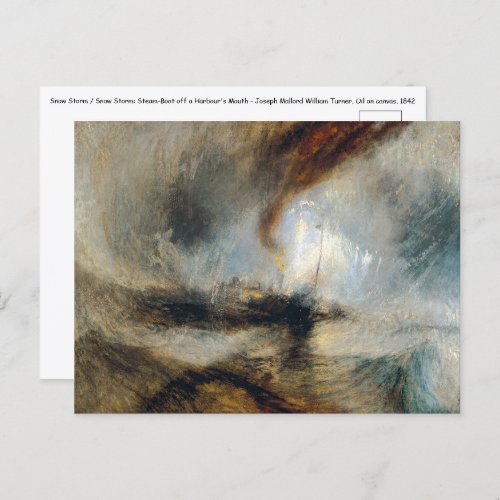 William Turner _ Snow Storm Postcard