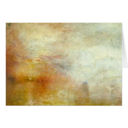 william turner - sun setting over a lake cards (Front Horizontal)