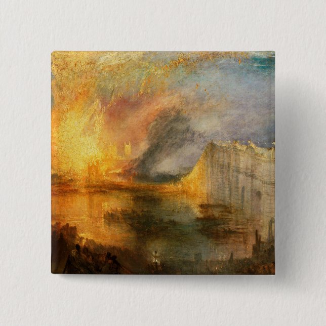 William Turner - The Burning of the Parliament Button (Front)