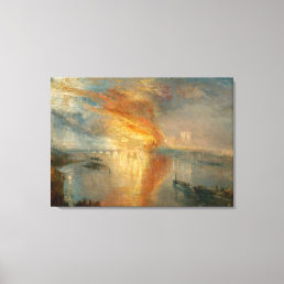 William Turner - The Burning of the Parliament Canvas Print