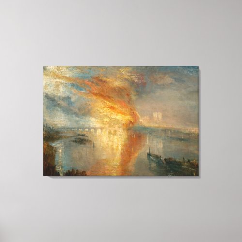 William Turner _ The Burning of the Parliament Canvas Print