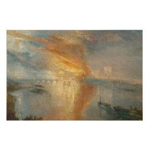 William Turner - The Burning of the Parliament Faux Canvas Print
