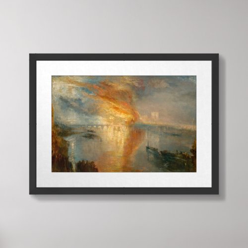 William Turner _ The Burning of the Parliament Framed Art