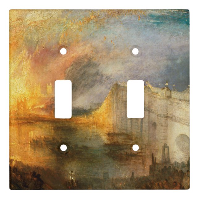 William Turner - The Burning of the Parliament Light Switch Cover (Front)