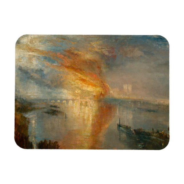William Turner - The Burning of the Parliament Magnet (Horizontal)