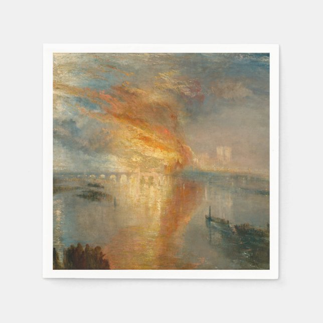 William Turner - The Burning of the Parliament Napkins (Front)