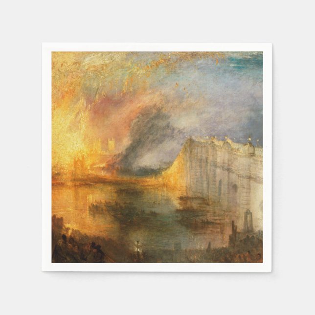 William Turner - The Burning of the Parliament Napkins (Front)