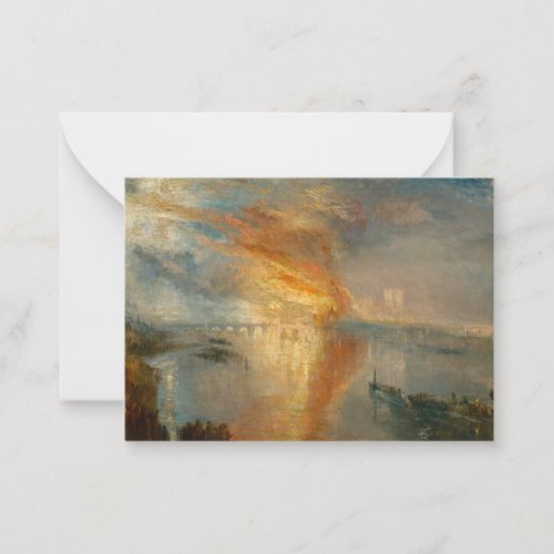 William Turner _ The Burning of the Parliament Note Card