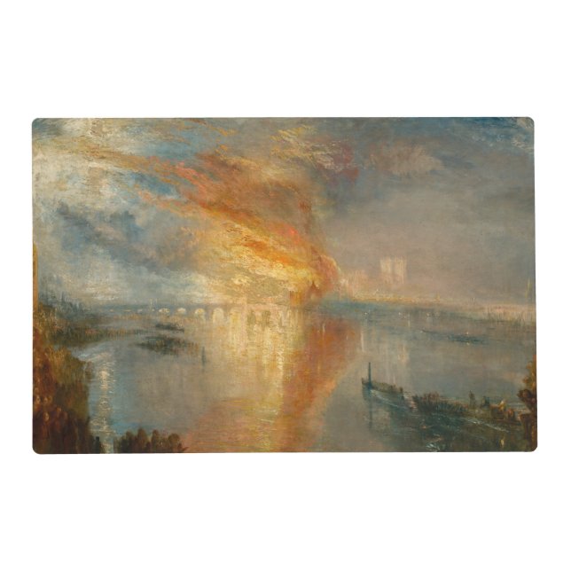 William Turner - The Burning of the Parliament Placemat (Front)