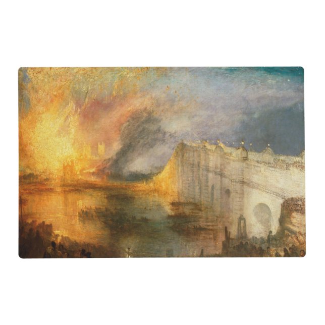 William Turner - The Burning of the Parliament Placemat (Front)