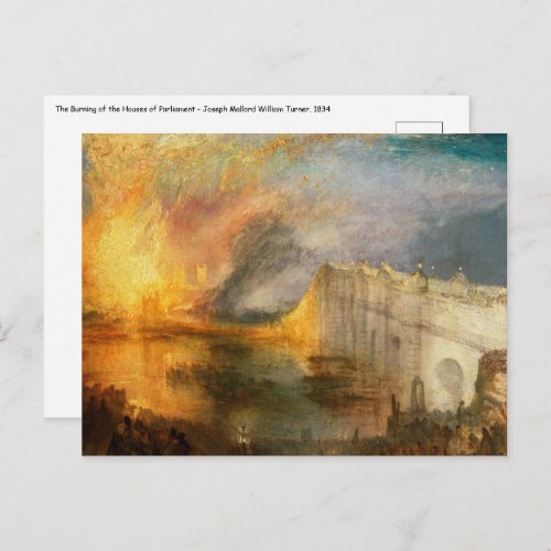 William Turner _ The Burning of the Parliament Postcard