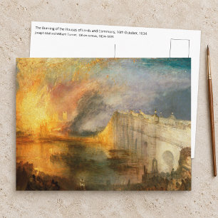 William Turner - The Burning of the Parliament Postcard