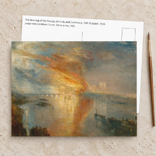 William Turner - The Burning of the Parliament Postcard