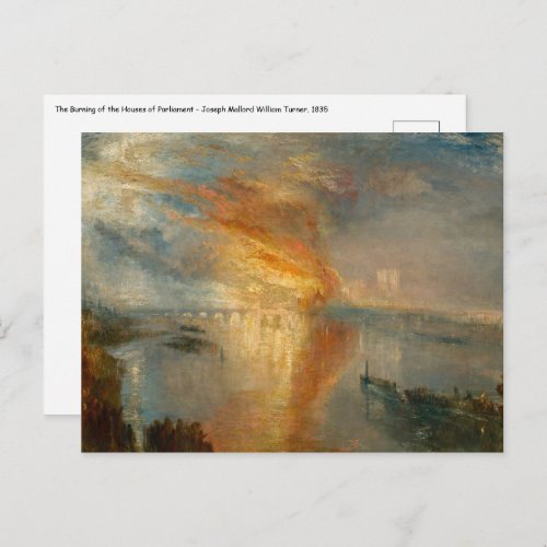 William Turner _ The Burning of the Parliament Postcard