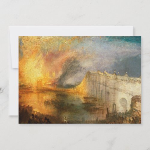 William Turner _ The Burning of the Parliament Thank You Card