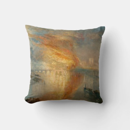 William Turner _ The Burning of the Parliament Throw Pillow