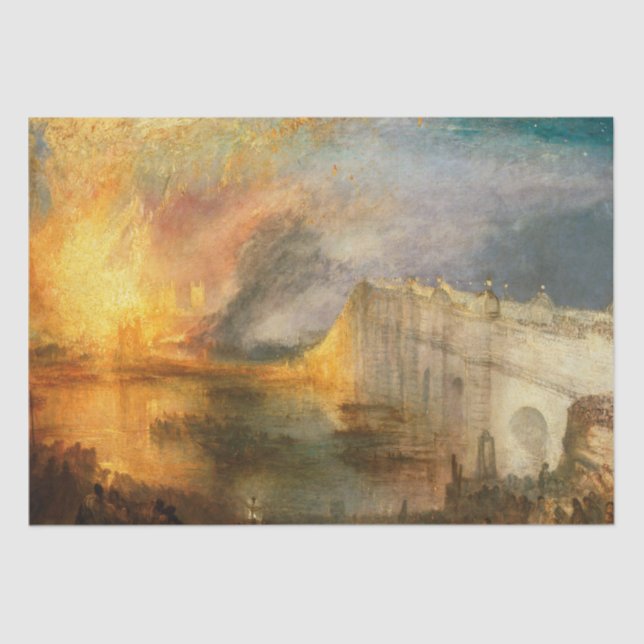 William Turner - The Burning of the Parliament Tissue Paper (Front)
