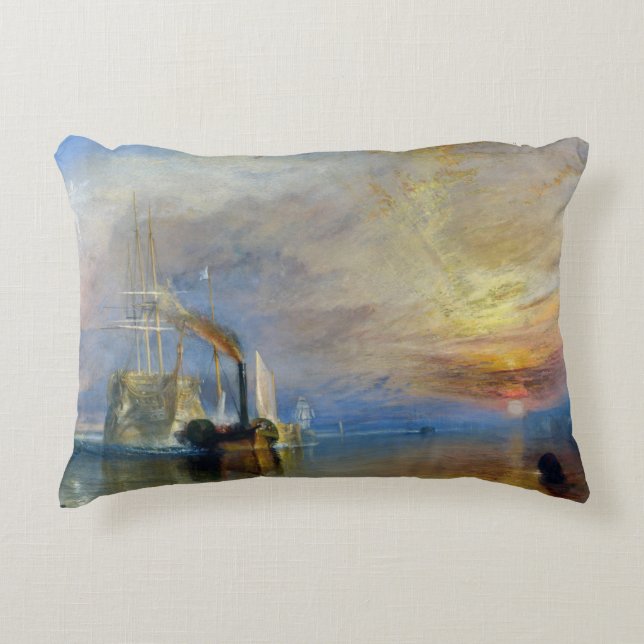 William Turner - The Fighting Temeraire Accent Pillow (Front)
