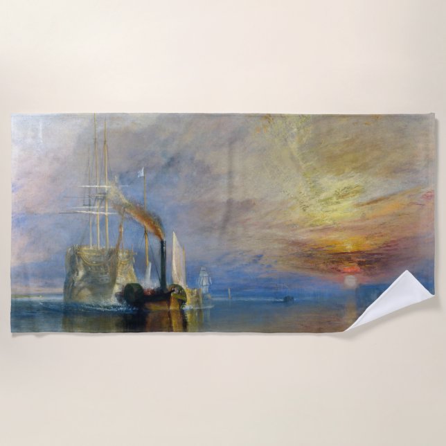 William Turner - The Fighting Temeraire Beach Towel (Front)
