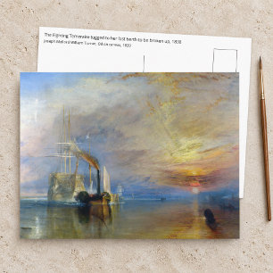William Turner - The Fighting Temeraire Postcard