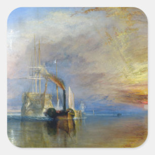 William Turner - The Fighting Temeraire Square Sticker