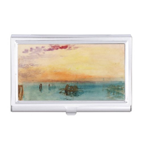 William Turner _ The Lagoon near Venice at Sunset Business Card Case