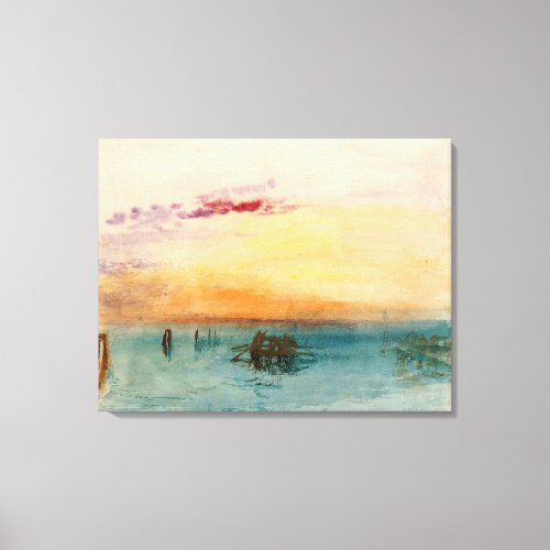 William Turner _ The Lagoon near Venice at Sunset Canvas Print