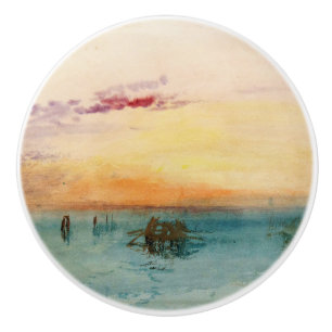 William Turner - The Lagoon near Venice at Sunset Ceramic Knob