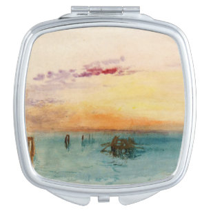 William Turner - The Lagoon near Venice at Sunset Compact Mirror