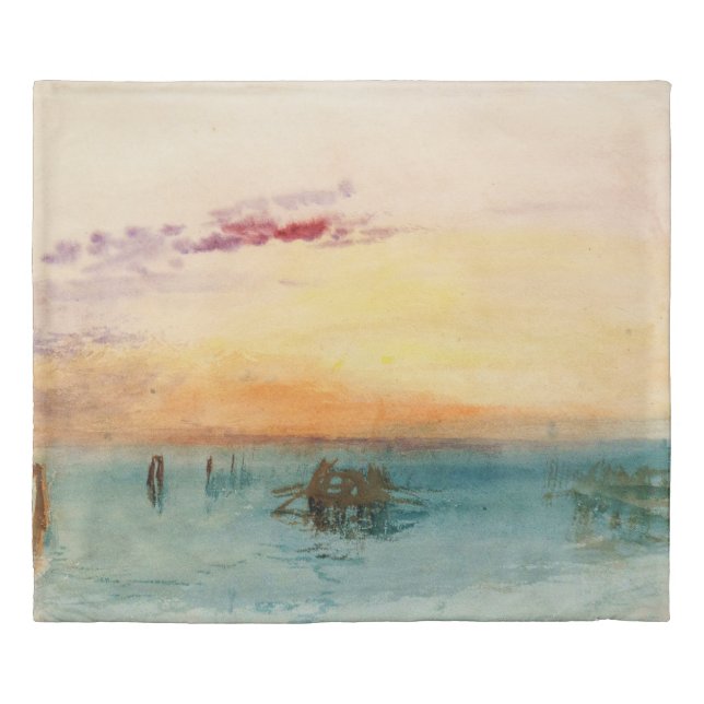 William Turner - The Lagoon near Venice at Sunset Duvet Cover (Front)