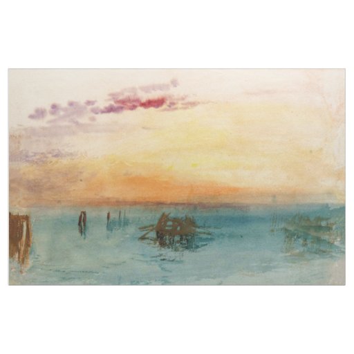 William Turner - The Lagoon near Venice at Sunset Fabric