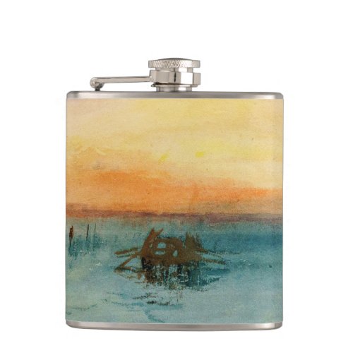 William Turner _ The Lagoon near Venice at Sunset Flask