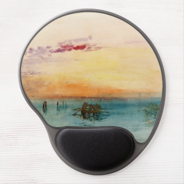 William Turner - The Lagoon near Venice at Sunset Gel Mouse Pad (Front)