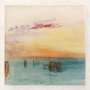William Turner - The Lagoon near Venice at Sunset Glass Coaster