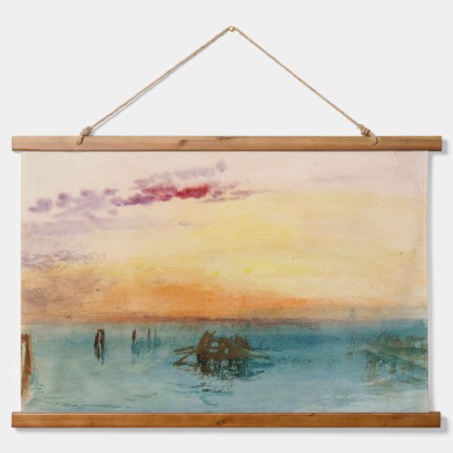 William Turner _ The Lagoon near Venice at Sunset Hanging Tapestry