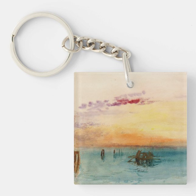 William Turner - The Lagoon near Venice at Sunset Keychain (Front)