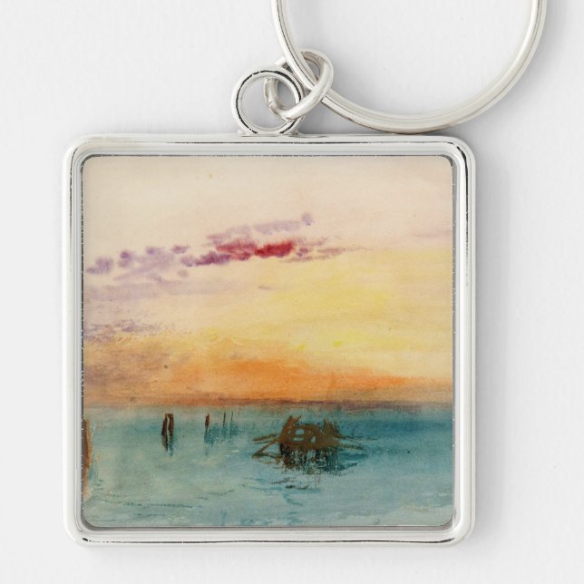 William Turner - The Lagoon near Venice at Sunset Keychain (Front)