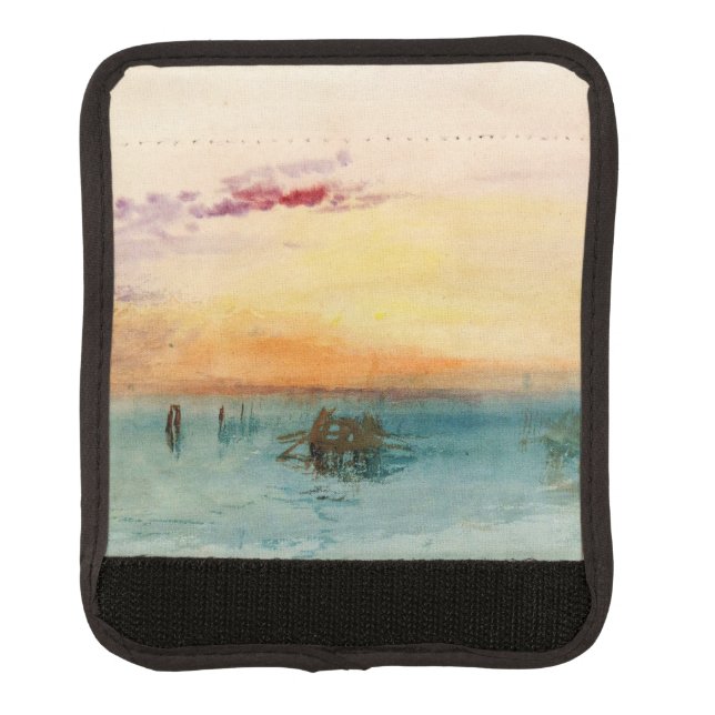 William Turner - The Lagoon near Venice at Sunset Luggage Handle Wrap (Front)