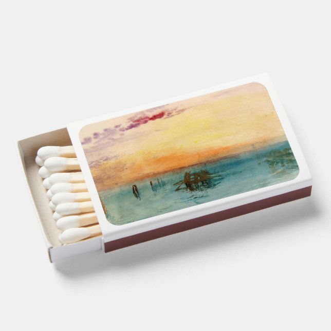 William Turner - The Lagoon near Venice at Sunset Matchboxes (Front Open)