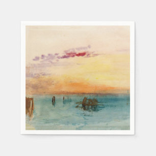 William Turner - The Lagoon near Venice at Sunset Napkins