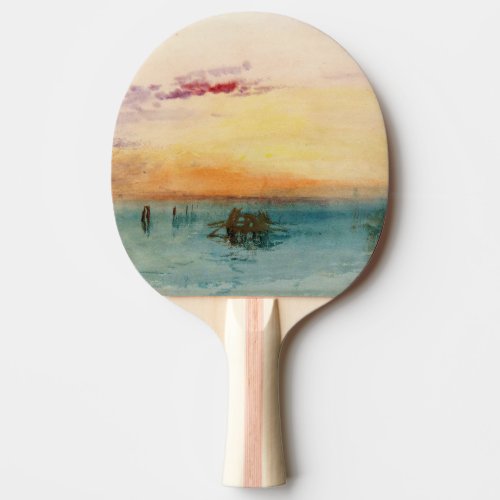 William Turner _ The Lagoon near Venice at Sunset Ping Pong Paddle