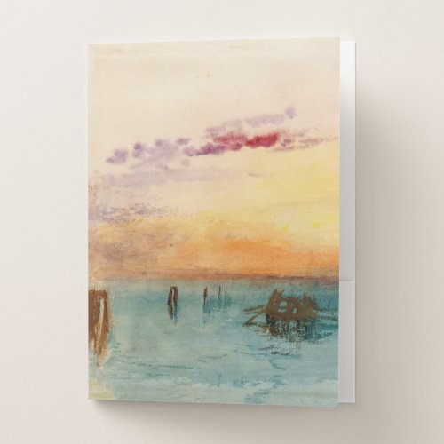 William Turner _ The Lagoon near Venice at Sunset Pocket Folder