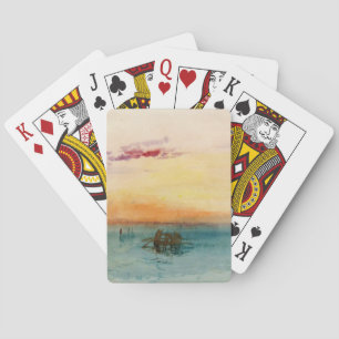 William Turner - The Lagoon near Venice at Sunset Poker Cards