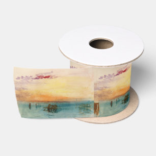 William Turner - The Lagoon near Venice at Sunset Satin Ribbon
