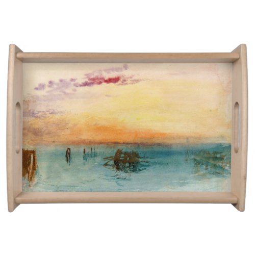William Turner _ The Lagoon near Venice at Sunset Serving Tray