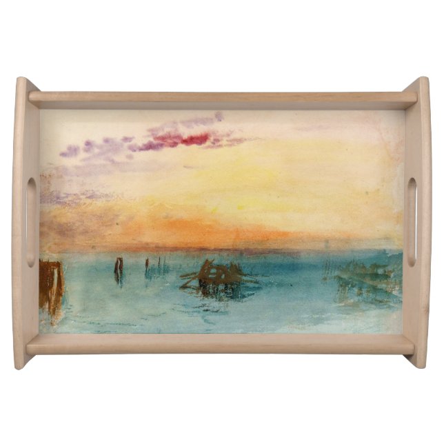 William Turner - The Lagoon near Venice at Sunset Serving Tray (Front)