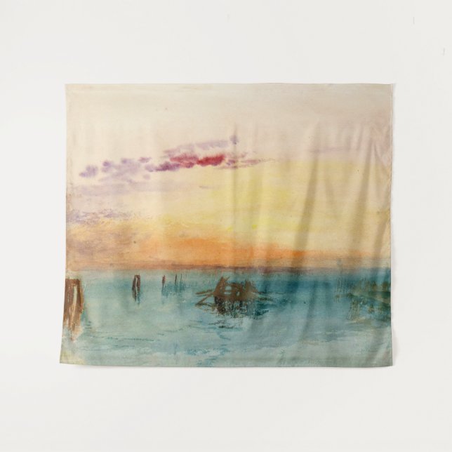 William Turner - The Lagoon near Venice at Sunset Tapestry (Front (Horizontal))