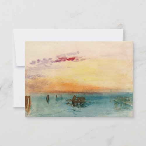 William Turner _ The Lagoon near Venice at Sunset Thank You Card